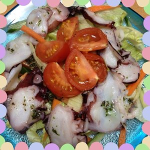 タコときゅうりのカルパッチョ風サラダ